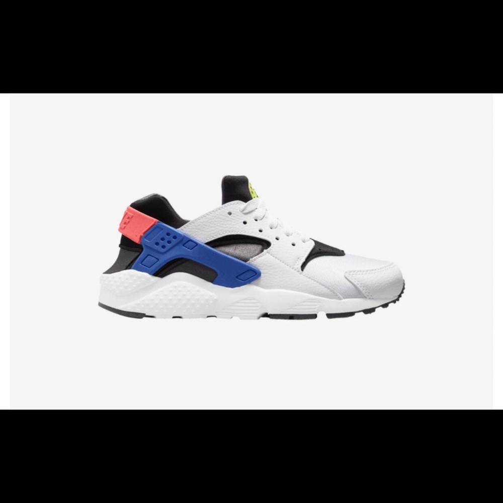 Nike Huarache Run GS 'White Bright Crimson' - Picture 2 of 6